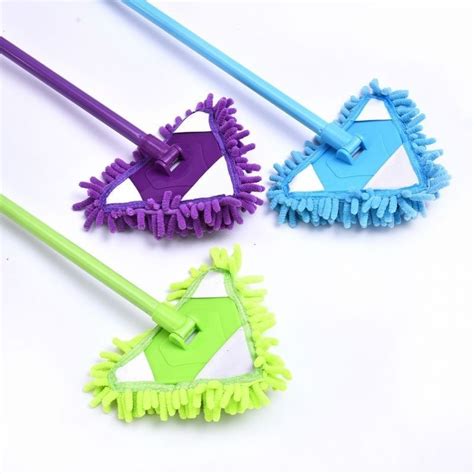 Triangula Mop Retractable Lazy Cleaning Mop Bathroom Floor Wall Window