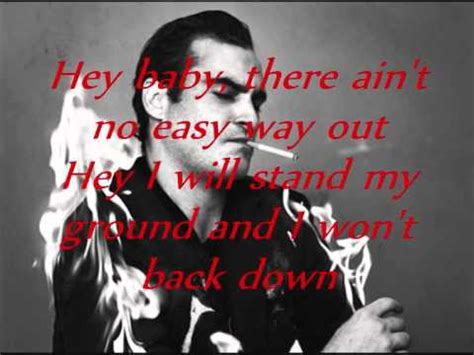 Johnny Cash I Won T Back Down Lyrics Youtube