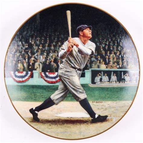 Babe Ruth Babe Ruth Called The Shot Le Porcelain Plate Pristine