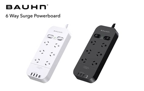 Way Surge Powerboard With W Usb C Pd Bauhn