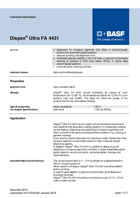 Dispex Ultra Fa Basf