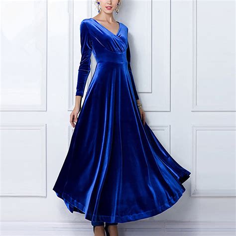 Kakina CMSX Elegant Vintage Velvet Dress For Women Plus Size V Neck