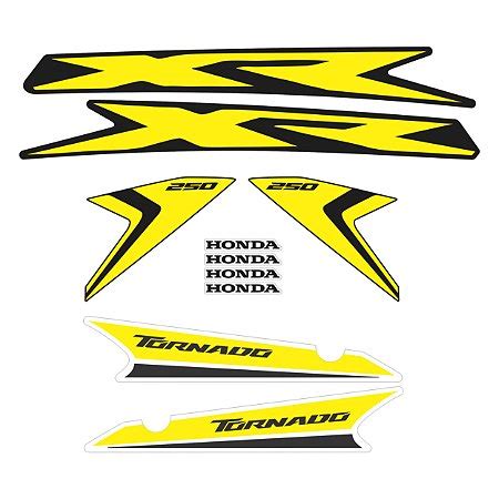 Adesivo Honda XR 250 Tornado 2018 Cromo Decor Pastilhas Adesivas