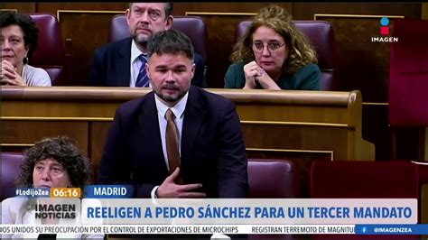 Reeligen a Pedro Sánchez para un tercer mandato Imagen Televisión