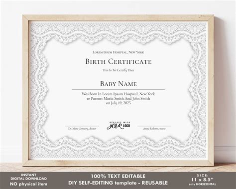 South African Birth Certificate Template