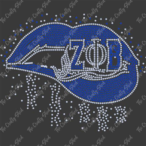 Zpb Dripping Lips Rhinestone Transfer The Crafty Shed