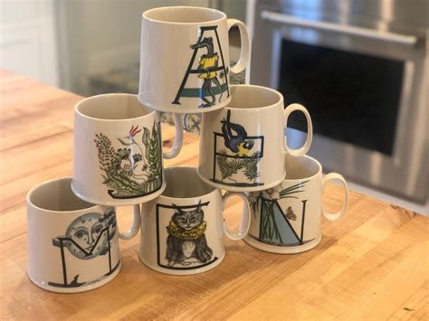 Anthropologie Animal Alphabet Monogram Mugs Only $5 Shipped