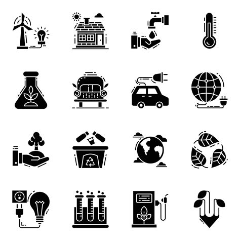 Pack of Environment Icons 16113280 Vector Art at Vecteezy