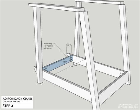 Diy Counter Height Adirondack Chair Free Project Plan