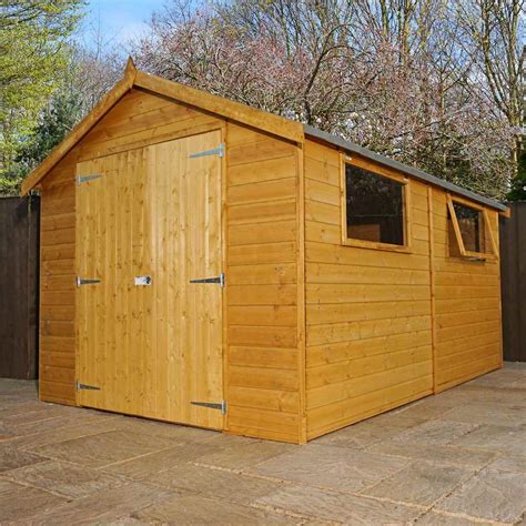 Installed 12 X 8 Deluxe Wooden Garden Workshop Includes Installation