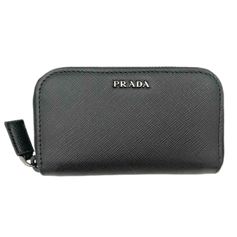 新品 未使用 Prada プラダ 1m0222 サフィアーノレザー 6連 キーケース 鍵入れ レディース メンズ ブラック系 An9452