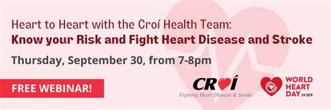 World Heart Day ‘heart To Heart With The Croí Health Team Croi Heart