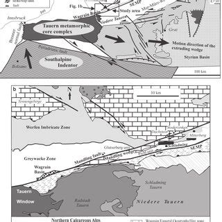 A Simplified Tectonic Map Of The Eastern Alps Showing N S Shortening