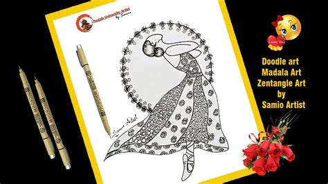 How To Draw Beautiful Dancing Girl Mandala Art Girl Step By Step