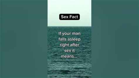 If A Man Falls Asleep Right After Sex It Means Youtube