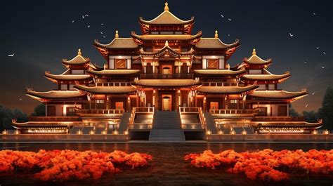 Premium AI Image | japanese temple HD 8K wallpaper Stock Photographic