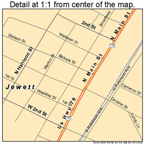 Jewett Texas Street Map 4837648