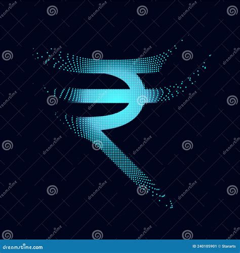 Digital Rupee Symbol Gold Colors Version Cbdc Stock Illustration