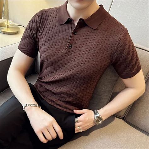 Threebooy Men's Summer Casual Short Sleeves High Quality Knitted Polo ...