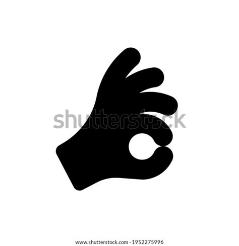 Ok Hand Symbol Okay Sign Icon Stock Vector Royalty Free 1952275996