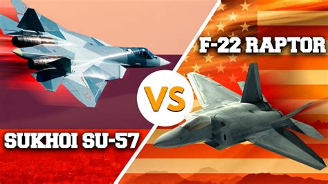 F 22 Raptor vs Sukhoi SU 57 Cuál es el caza MÁS AVANZADO en la