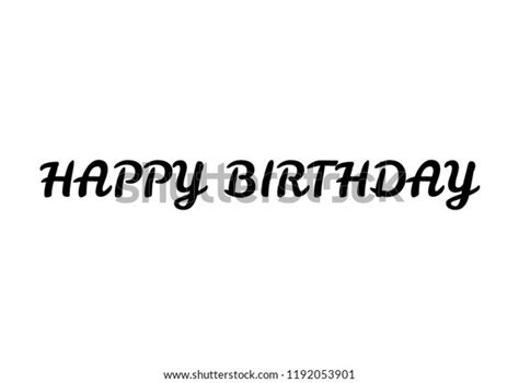 Happy Birthday Text Design Vector Illustration Stock Vector Royalty