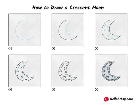 How to Draw a Crescent Moon - HelloArtsy