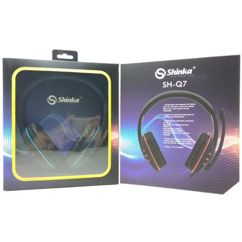 Headphone Microfone Usb SH Q7 Preto Shinka Canoas RS