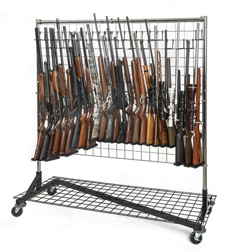 48 Rifle Rolling Display Rack Ease In Displaying And Transporting