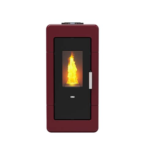 Termostufa A Pellet Canadian Stove Idro Ceramic Bordeaux Kw