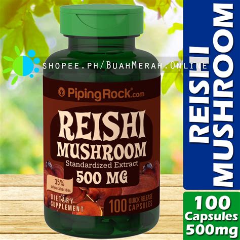 Reishi Mushroom Extract 500mg X 100 Capsules Standardized Ganoderma