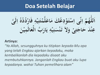 Doa Sebelum Belajar Dan Sesudah Belajar Beserta Artinya - Doa Harian Islami