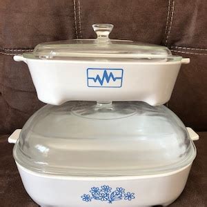 Set Of Corning Ware S Blue Amana Radarange Microwave Browning