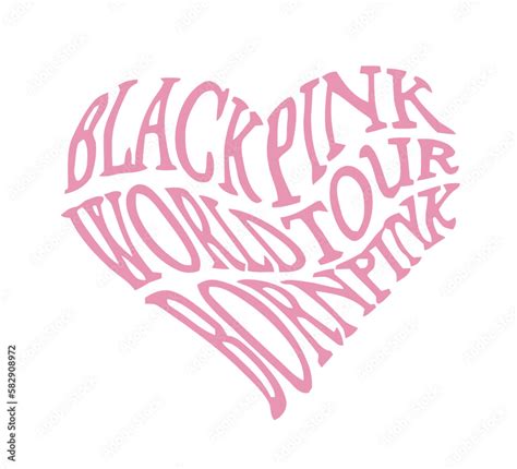 Blackpink World Tour 2023 Logo Stock ベクター Adobe Stock