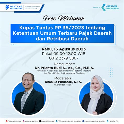 Kupas Tuntas Pp 352023 Tentang Ketentuan Terbaru Pajak Daerah