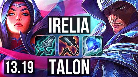 Irelia Vs Talon Mid 10 Solo Kills 65 Winrate 16 4 7 Kr Diamond