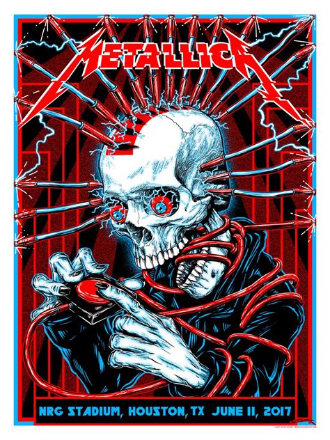 Metallica Houston Poster By Kyler Sharp Release Metallica Art Rock Band Posters Metallica