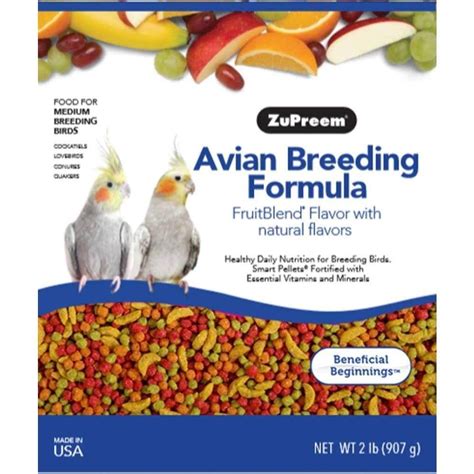 ZuPreem AvianBreeder FruitBlend Flavor Pelleted Bird Food For