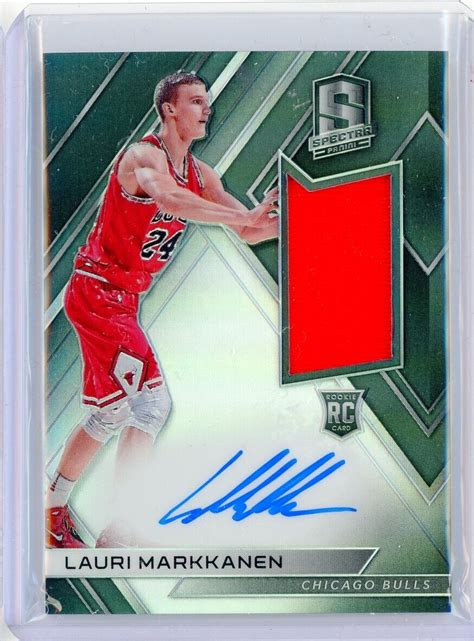 2017 18 Panini Spectra LAURI MARKKANEN Silver AUTO Autograph RC Rookie