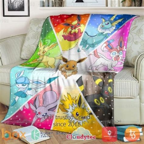 Pokemon Eeveelutions Blanket 2 Pixeltee