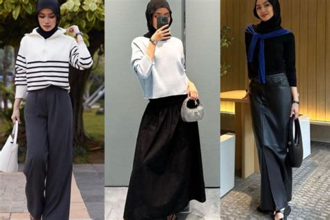 9 Gaya Styling Daily Outfit Dengan Hijab Pashmina Kaos