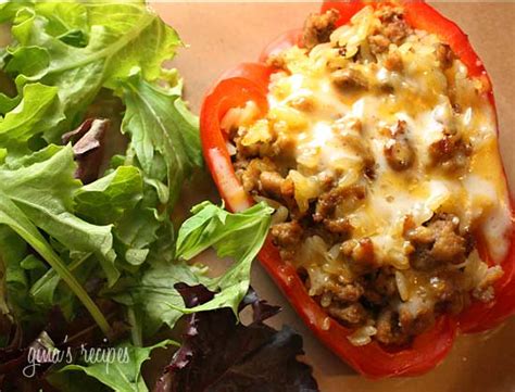 Turkey Stuffed Peppers Skinnytaste