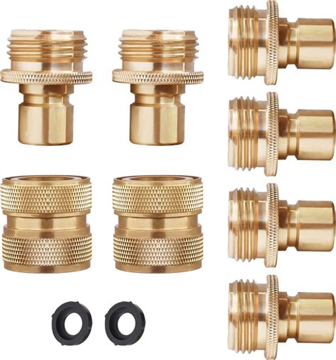 Orbit Brass Hose Quick Connect Set 58117n 5 Pack Patio Lawn And Garden