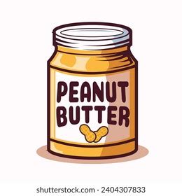 Vector Jar Peanut Butter Illustration Stock Vector Royalty Free