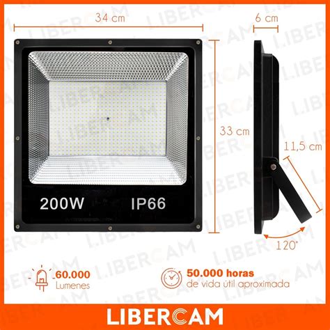 Reflector Led 200w Exterior Alta Potencia Multiled Ip66 Frio LIBERCAM