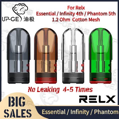 Relx Infinity 4th 5th Relx Essential Relx Phantom Refill Pod 12 Ohm Empty Cartridge Pods