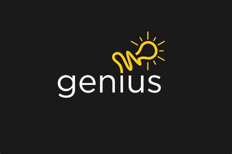 Premium Vector Genius Idea Logo Design Bright Bulb Lamp Icon Symbol