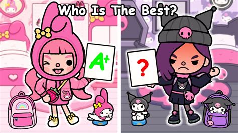 Kuromi Vs My Melody Who Is The Best 💗💜 Sad Story Toca Life World Toca Boca Youtube