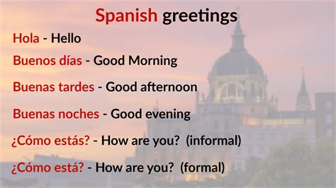 Spanish Greetings With English Translation