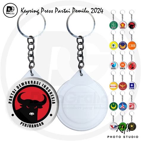 Jual Keyring Press Partai Politik Pemilu Gantungan Kunci Keychain